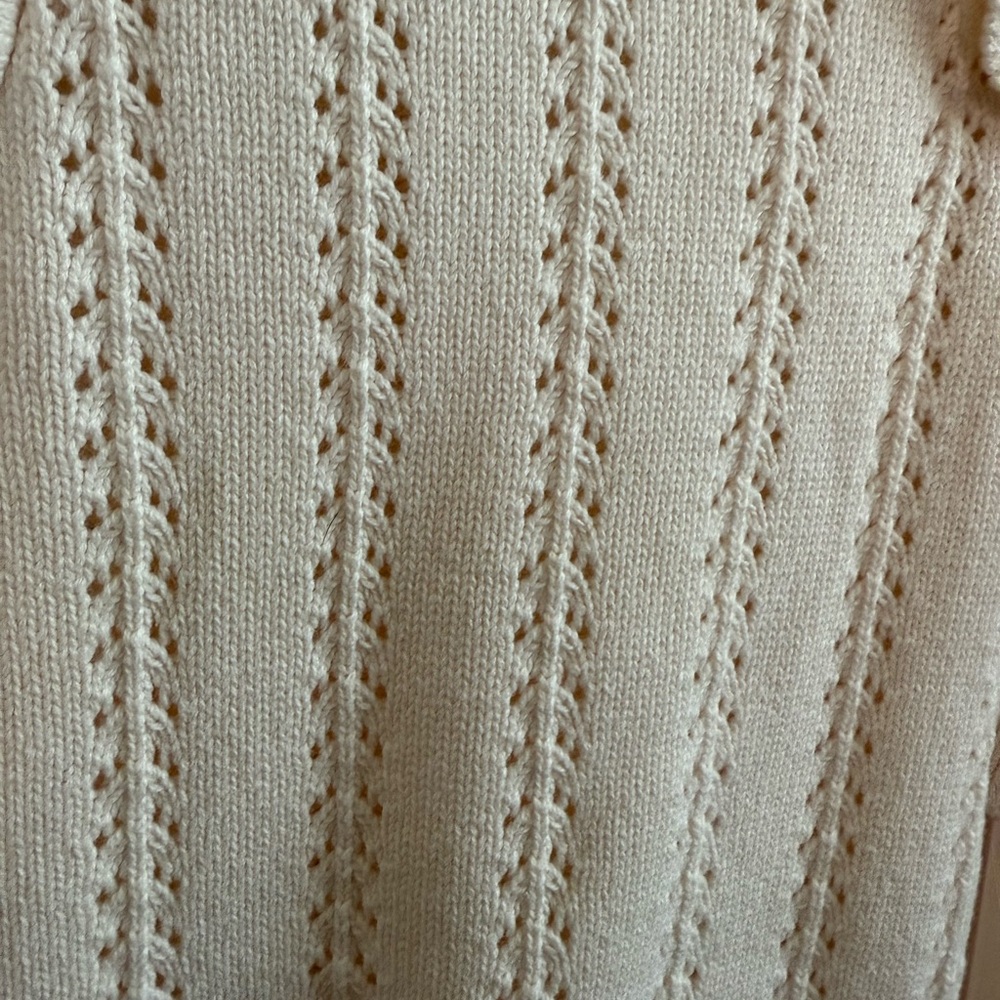 Cream Knit Ruffle One Piece - Picture 4 of 4